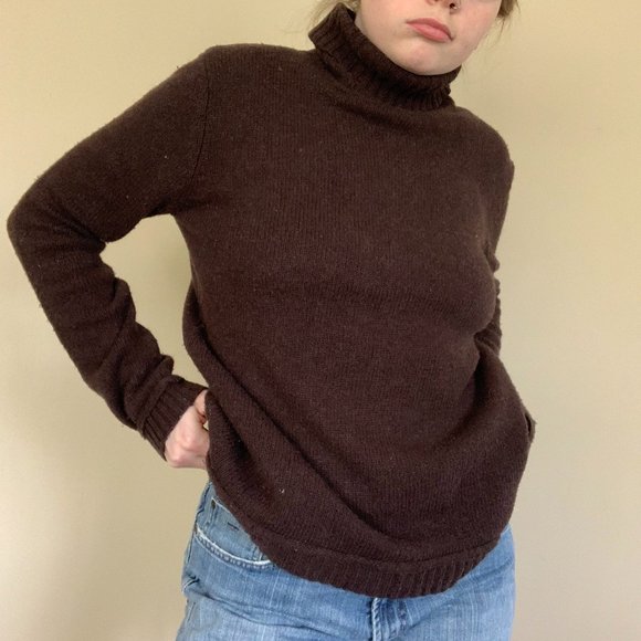Brown Long Sleeve Turtleneck - Picture 2 of 9